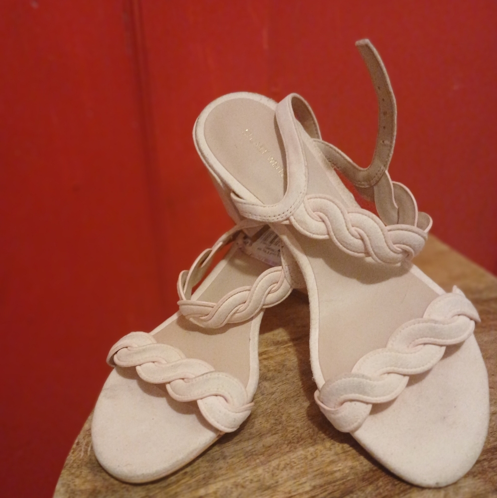 Stuart Weitzman Pink Braided Sandals - Picture 2 of 5